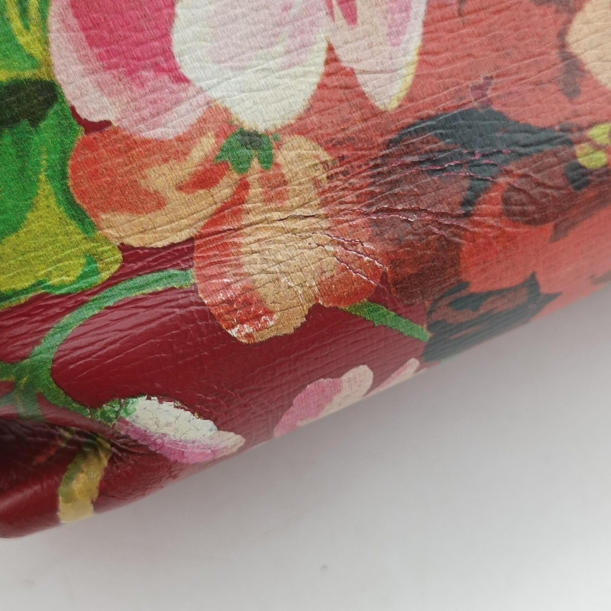Pre-owned Gucci Bamboo Daily red×Multicolour Leather 370831 handbag | stylenewstar