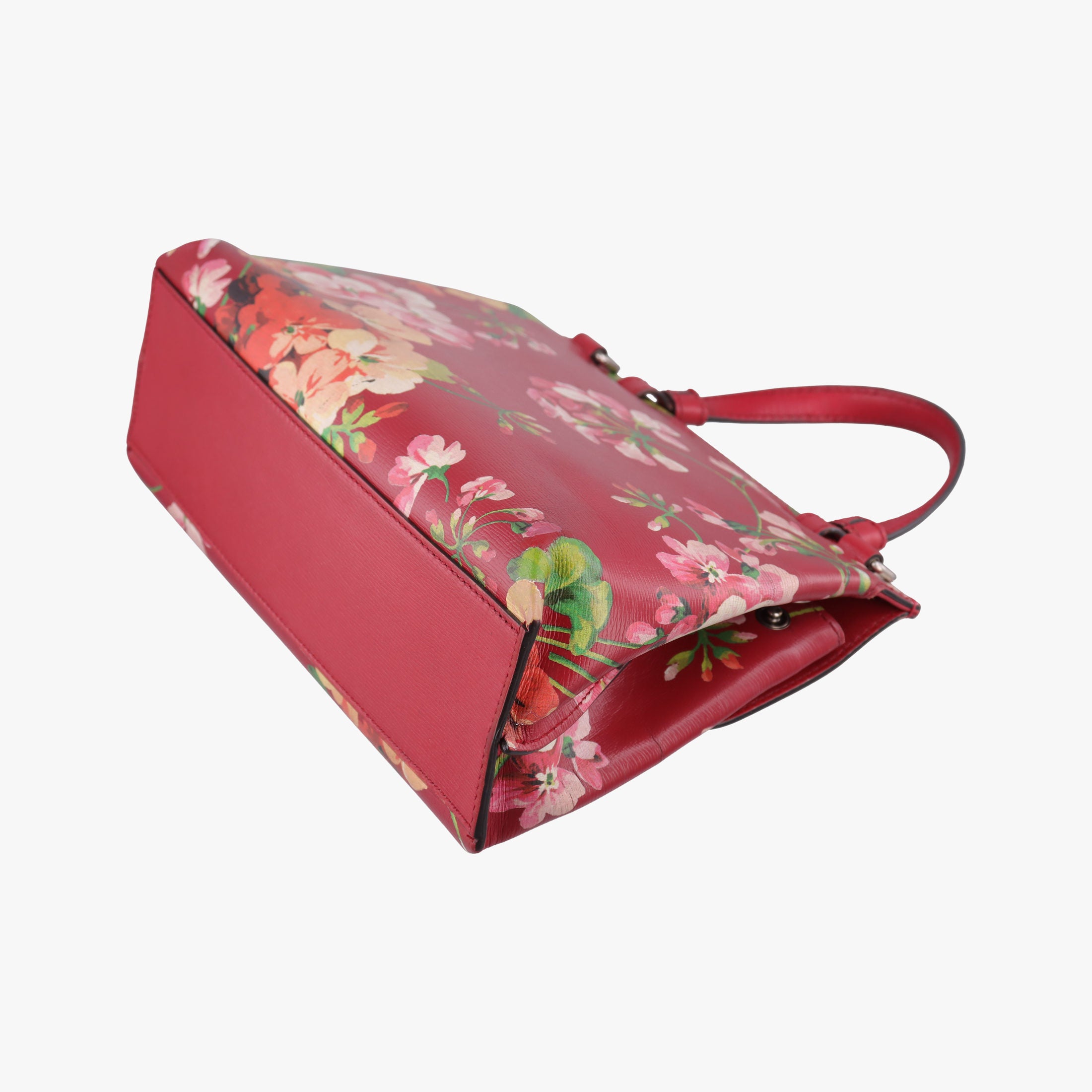 Pre-owned Gucci Bamboo Daily red×Multicolour Leather 370831 handbag | stylenewstar