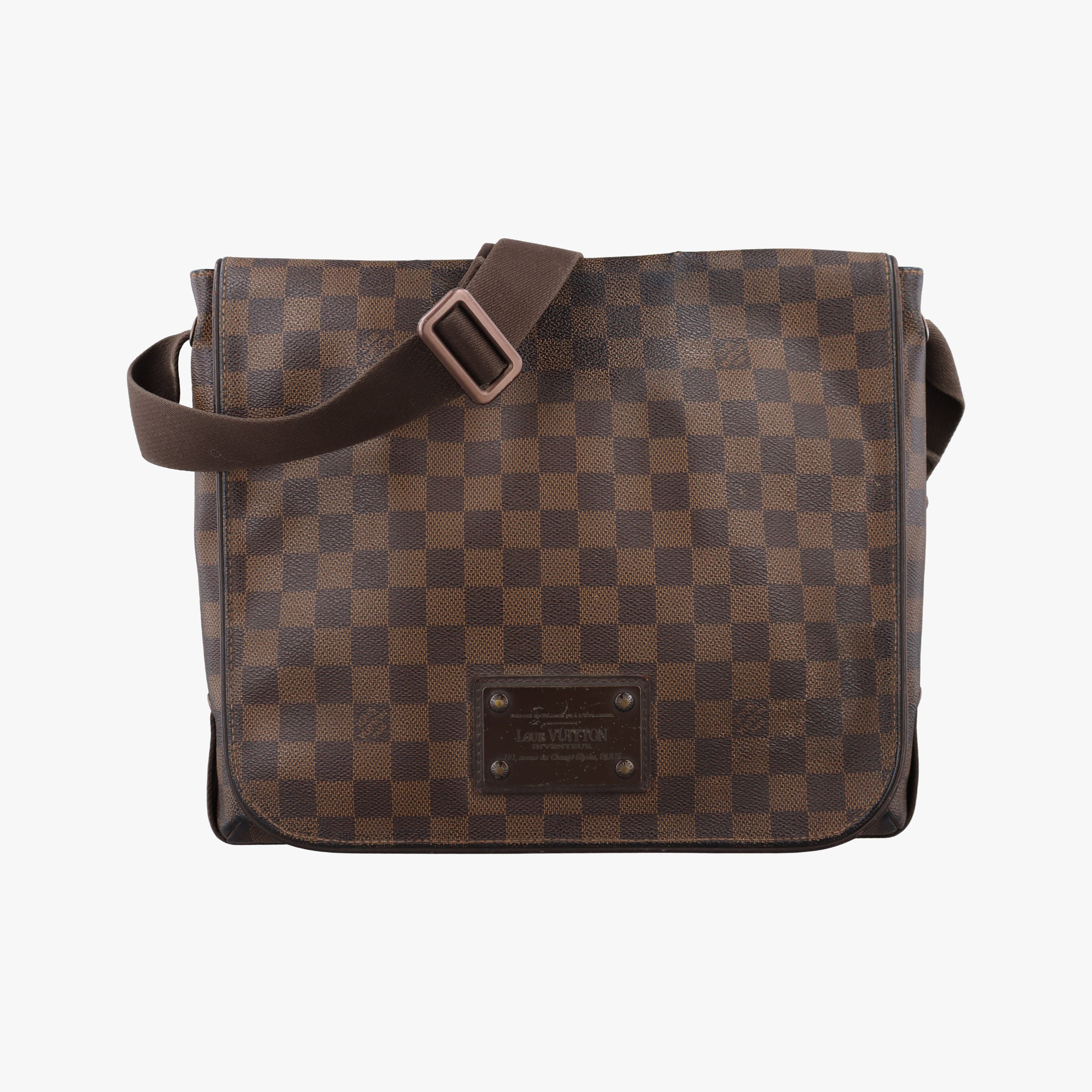 Pre-owned Louis Vuitton BROOKLYN MM EBENE Damier Canvas N51211 shoulderbag | stylenewstar