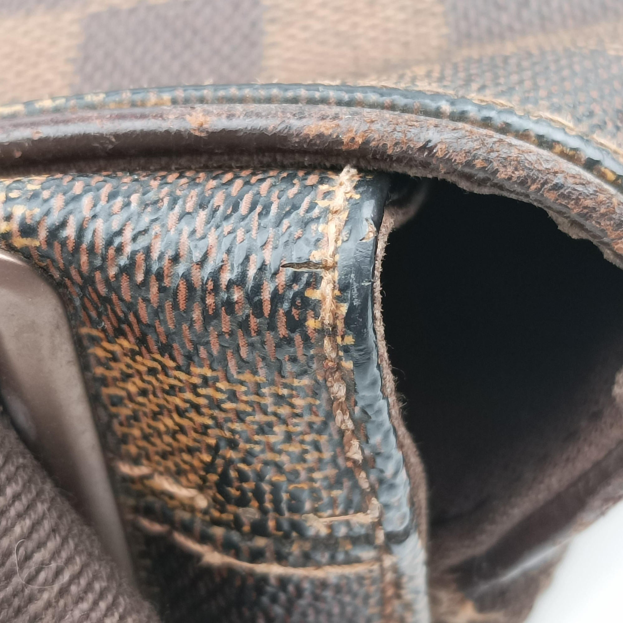 Pre-owned Louis Vuitton BROOKLYN MM EBENE Damier Canvas N51211 shoulderbag | stylenewstar
