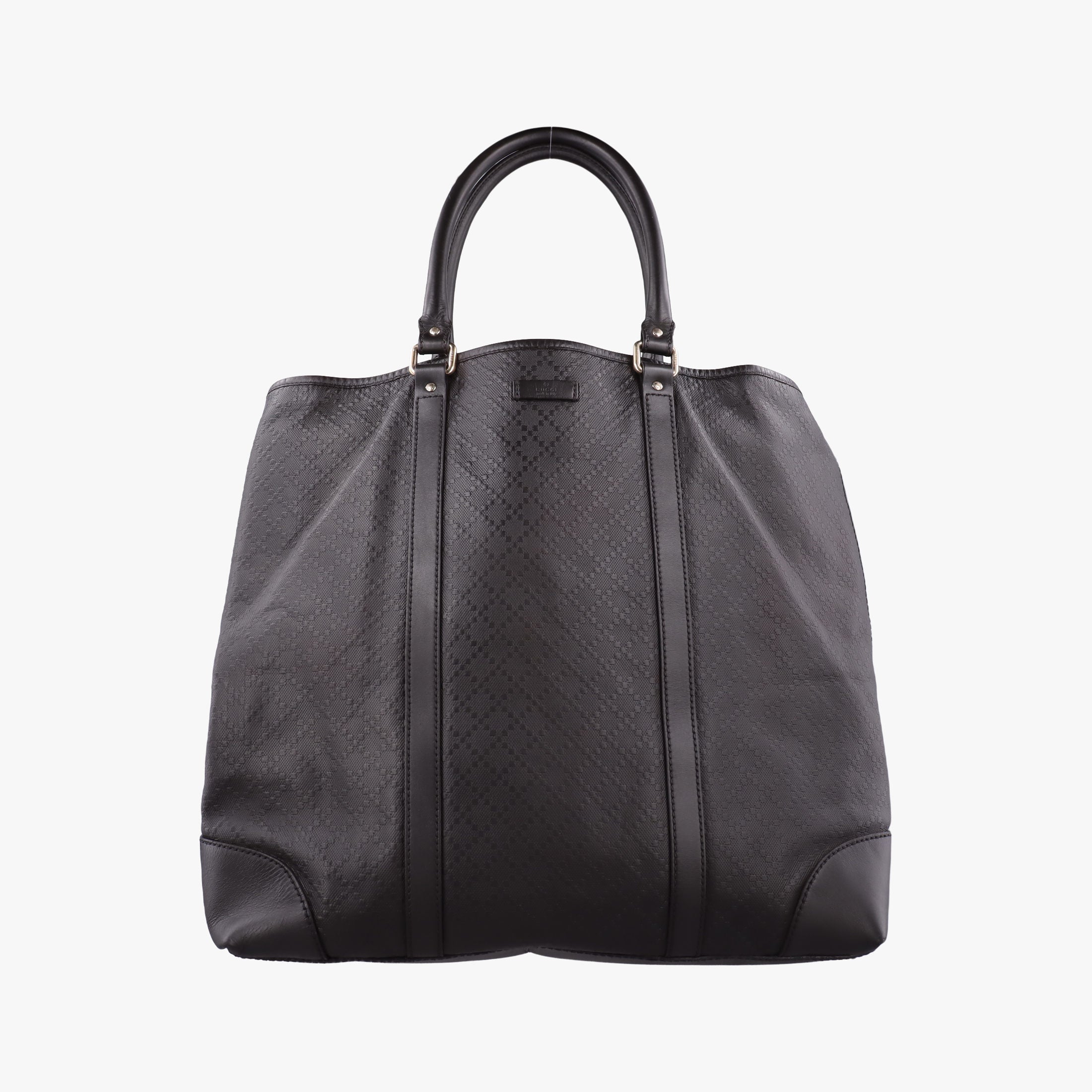 Pre-owned Gucci Diamante tote Dark Brown leather 223668 handbag | stylenewstar