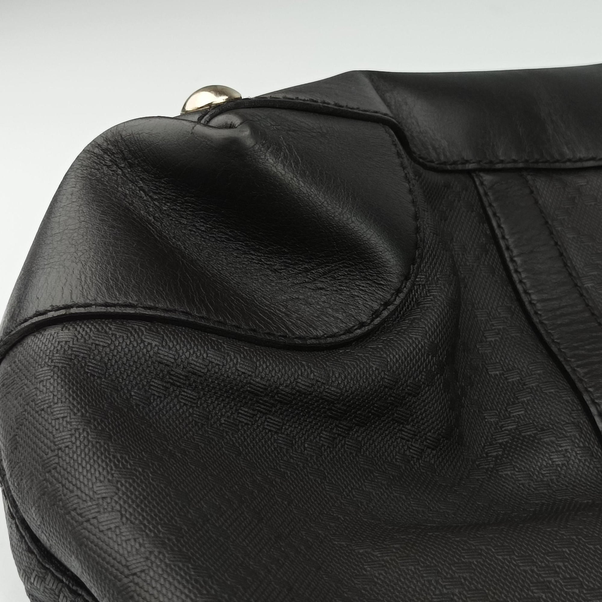 Pre-owned Gucci Diamante tote Dark Brown leather 223668 handbag | stylenewstar