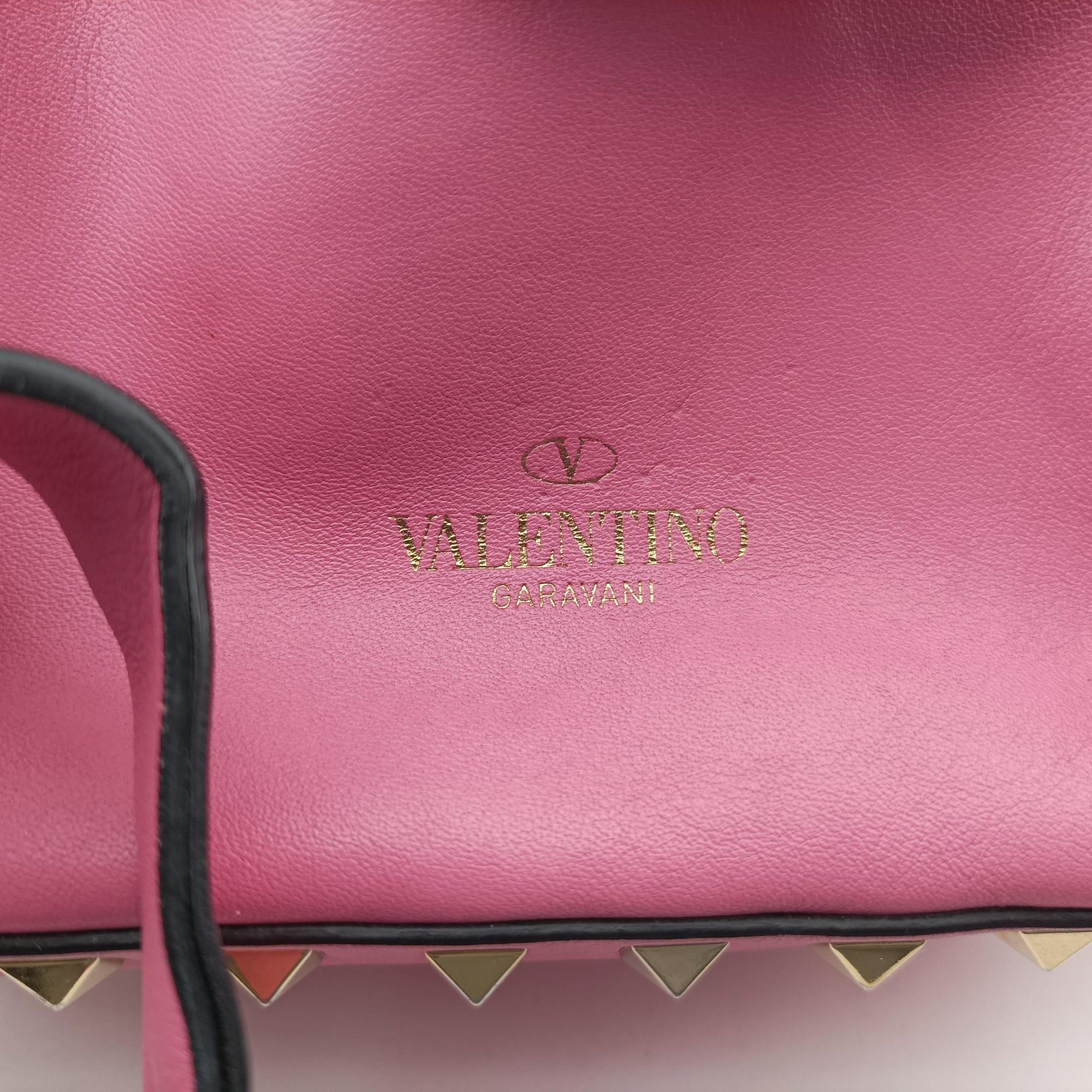 Pre-owned Valentino Rockstud Pink Leather  backpack/rucksack | stylenewstar