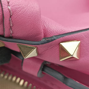 Pre-owned Valentino Rockstud Pink Leather  backpack/rucksack | stylenewstar