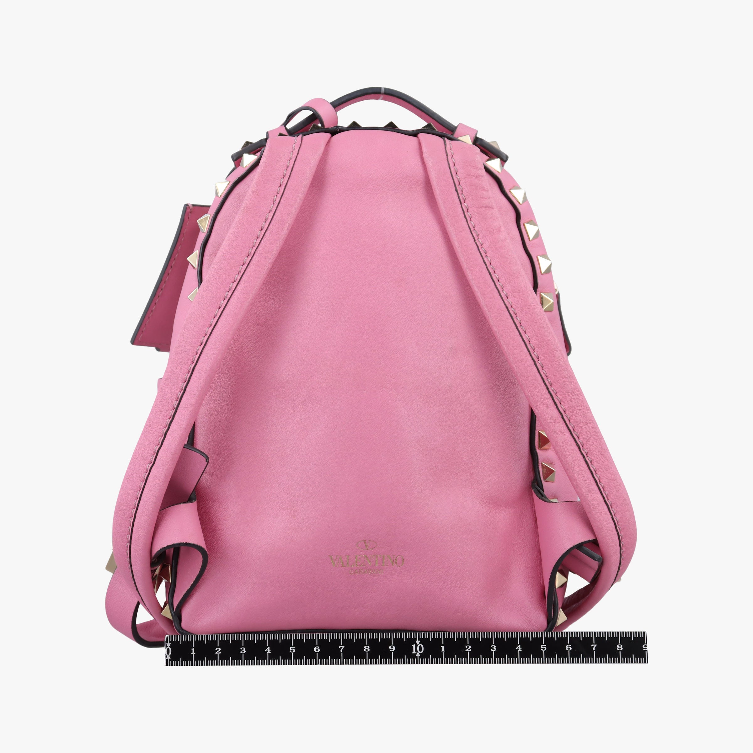 Pre-owned Valentino Rockstud Pink Leather  backpack/rucksack | stylenewstar
