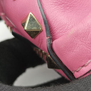 Pre-owned Valentino Rockstud Pink Leather  backpack/rucksack | stylenewstar
