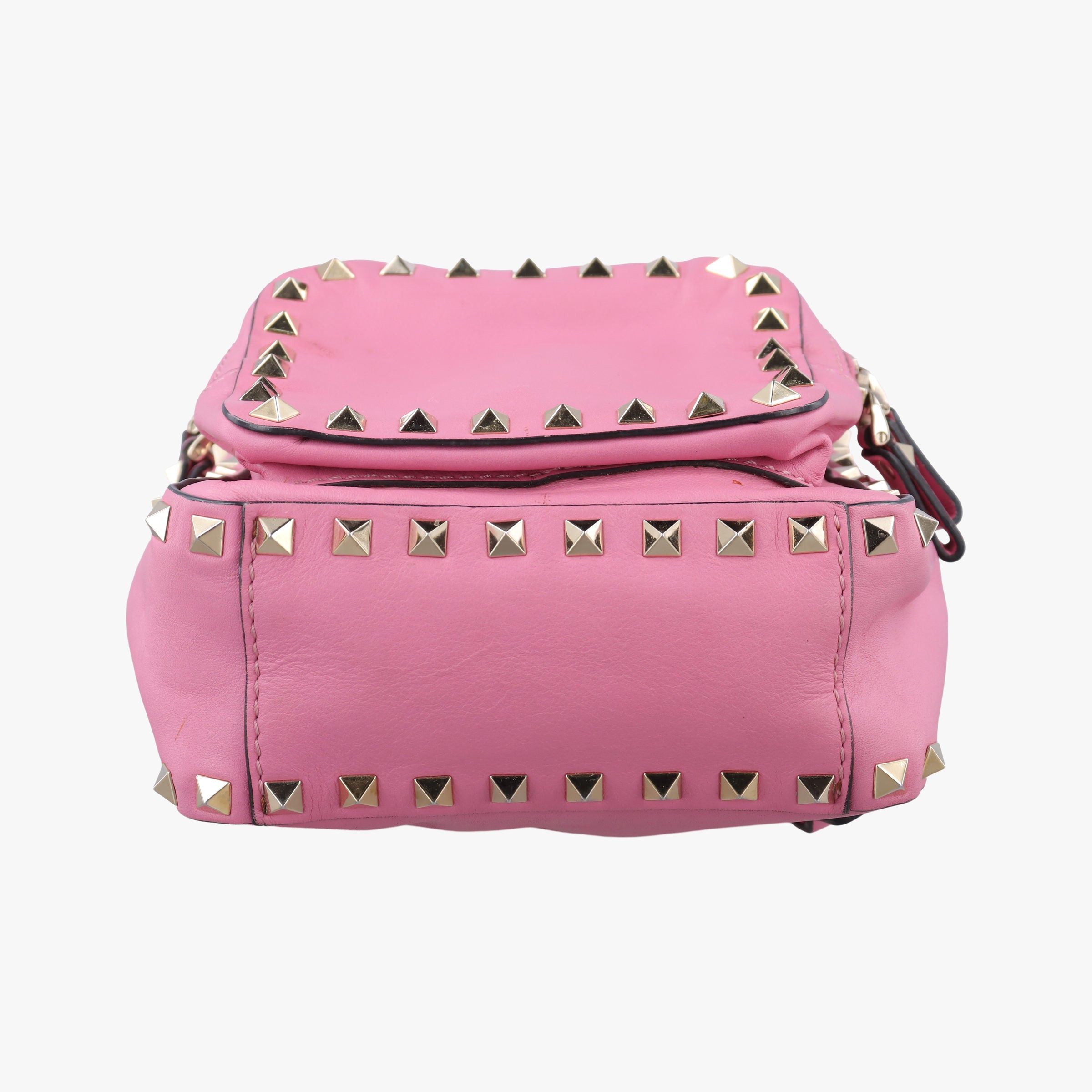 Pre-owned Valentino Rockstud Pink Leather  backpack/rucksack | stylenewstar