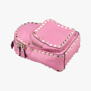 Pre-owned Valentino Rockstud Pink Leather  backpack/rucksack | stylenewstar