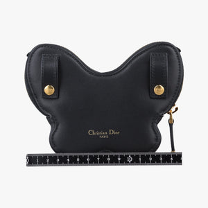 Pre-owned Christian Dior 30 Montaigne Removable Black Lambskin  bum bag/waist bag | stylenewstar