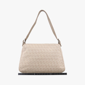 Vintage Fendi Mama Baguette Zucchino Beige canvas× Leather 8BR001 handbag | stylenewstar