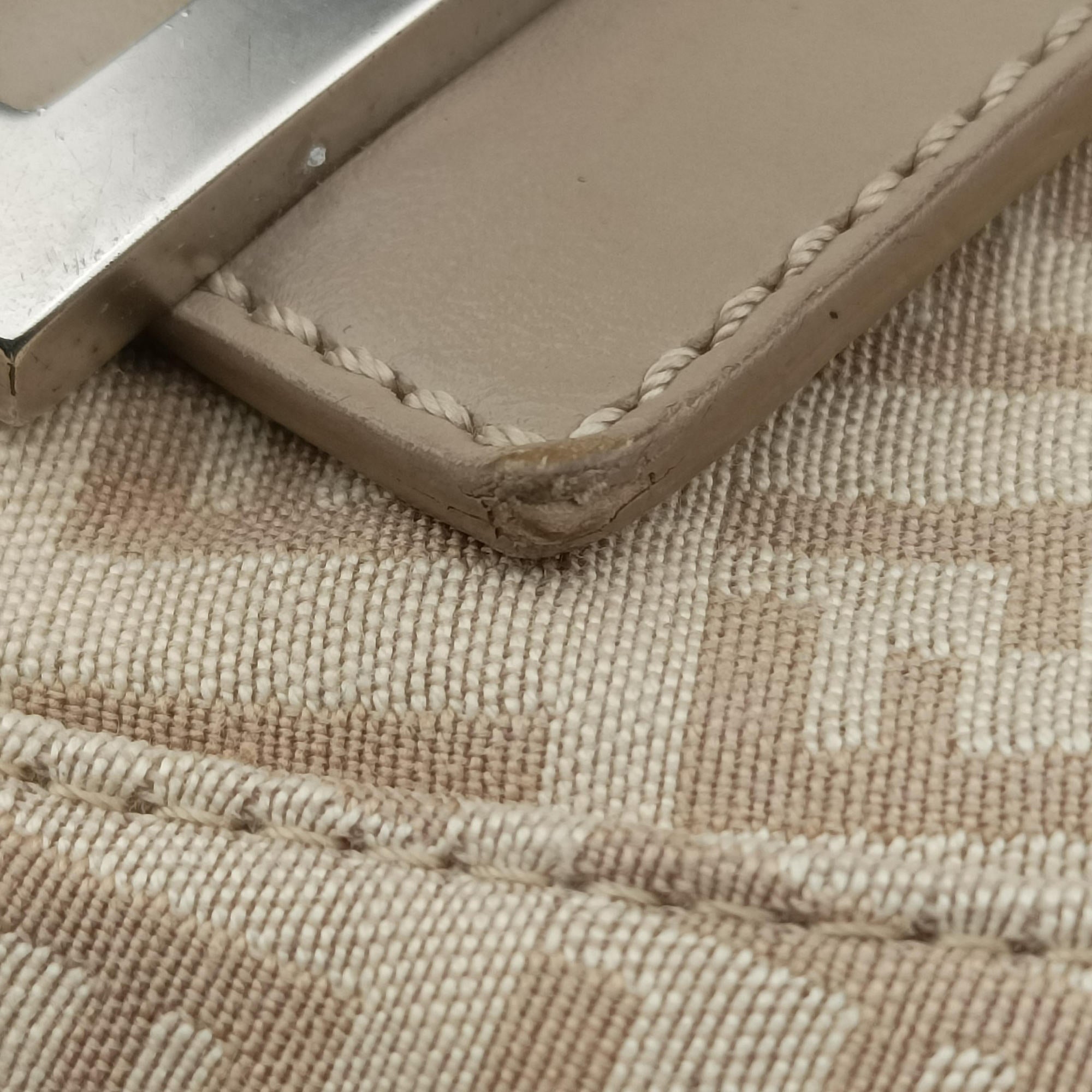 Vintage Fendi Mama Baguette Zucchino Beige canvas× Leather 8BR001 handbag | stylenewstar