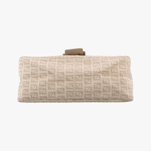 Vintage Fendi Mama Baguette Zucchino Beige canvas× Leather 8BR001 handbag | stylenewstar