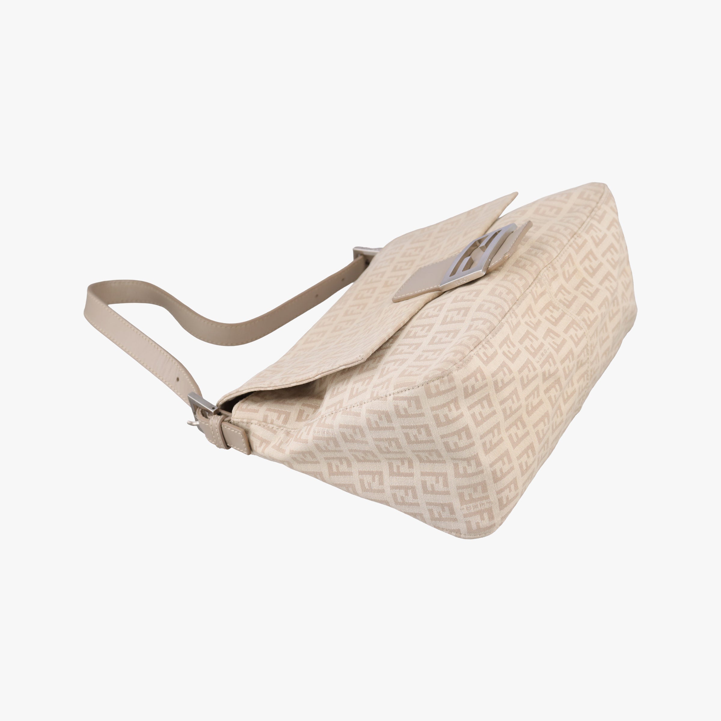 Vintage Fendi Mama Baguette Zucchino Beige canvas× Leather 8BR001 handbag | stylenewstar