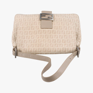Vintage Fendi Mama Baguette Zucchino Beige canvas× Leather 8BR001 handbag | stylenewstar