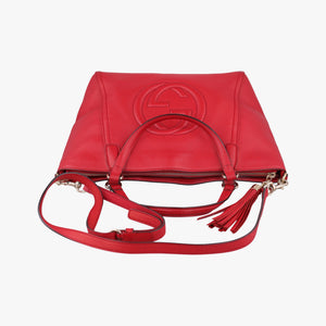 Pre-owned Gucci Soho Red Leather 369176 shoulderbag | stylenewstar