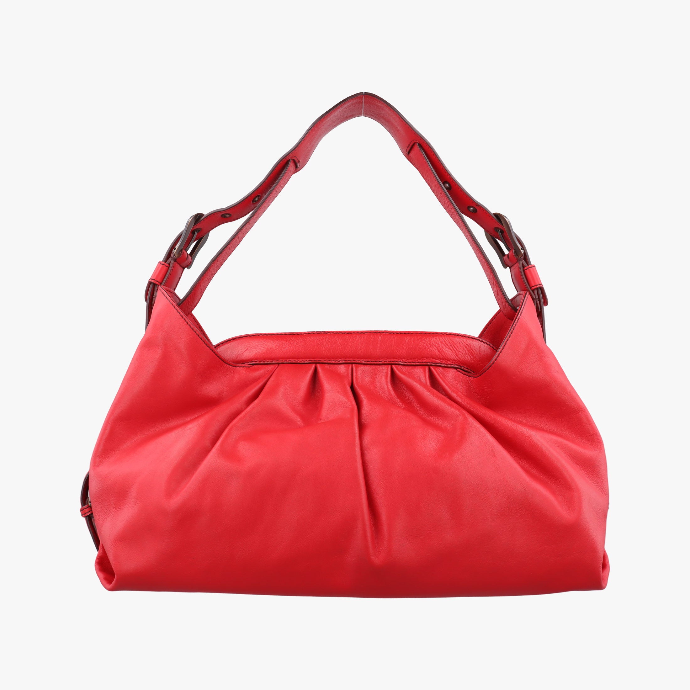 Pre-owned Fendi Toile de Cuir Red Leather 8BR579 handbag | stylenewstar