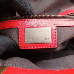 Pre-owned Fendi Toile de Cuir Red Leather 8BR579 handbag | stylenewstar