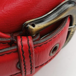 Pre-owned Fendi Toile de Cuir Red Leather 8BR579 handbag | stylenewstar