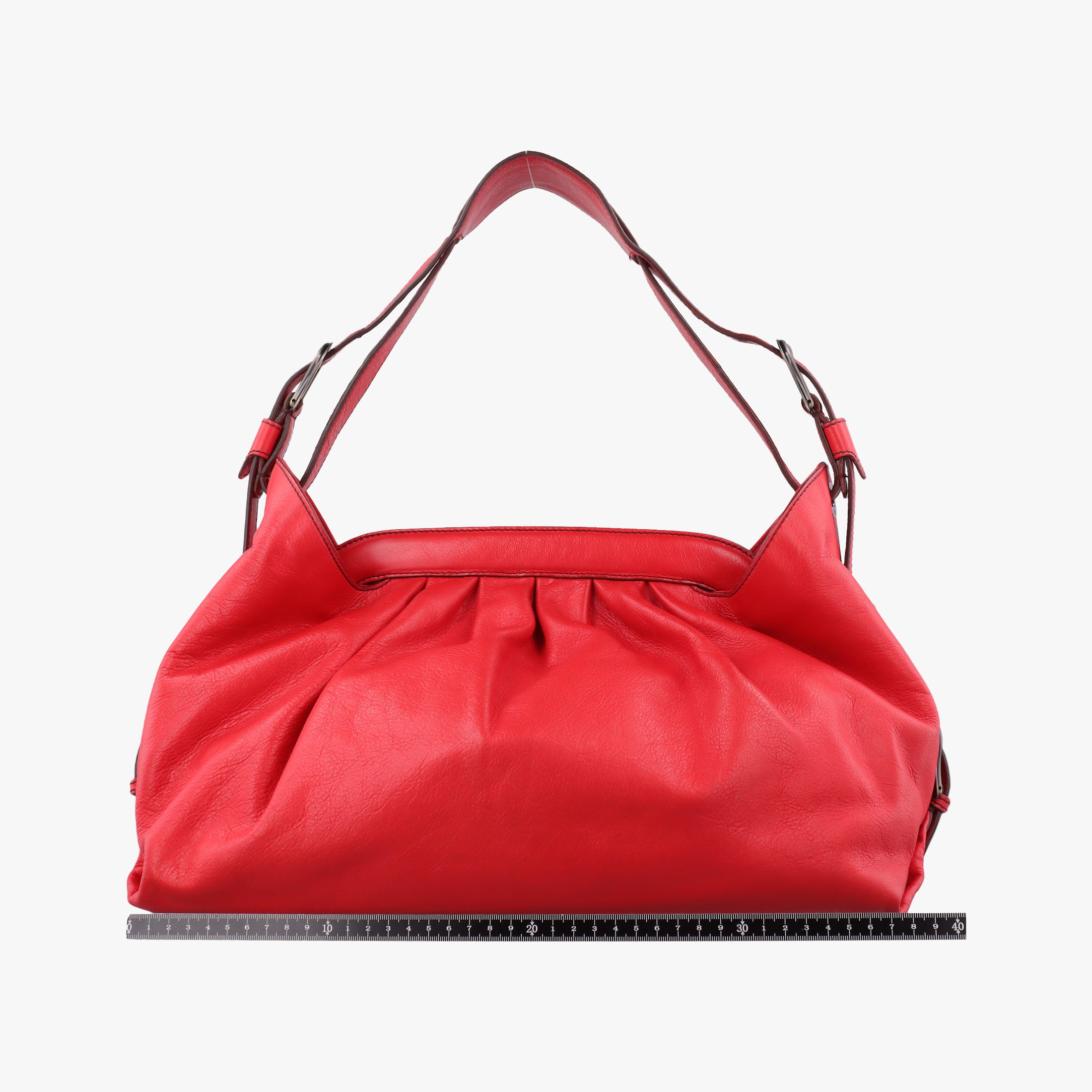 Pre-owned Fendi Toile de Cuir Red Leather 8BR579 handbag | stylenewstar