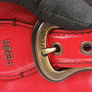 Pre-owned Fendi Toile de Cuir Red Leather 8BR579 handbag | stylenewstar