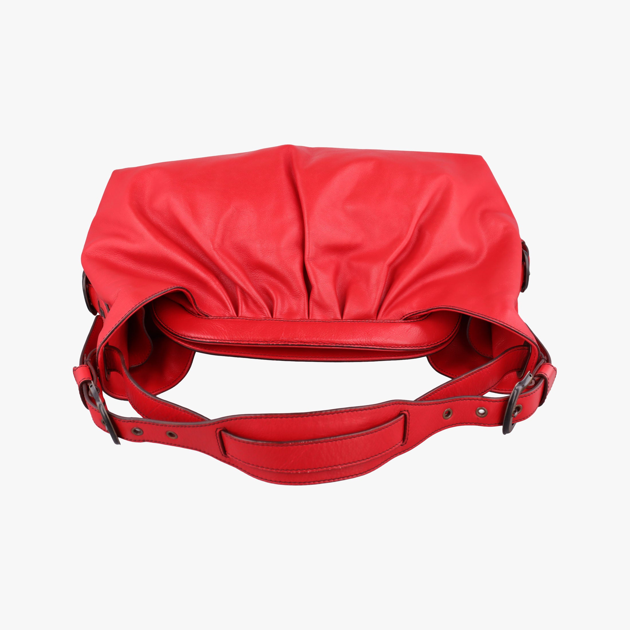 Pre-owned Fendi Toile de Cuir Red Leather 8BR579 handbag | stylenewstar