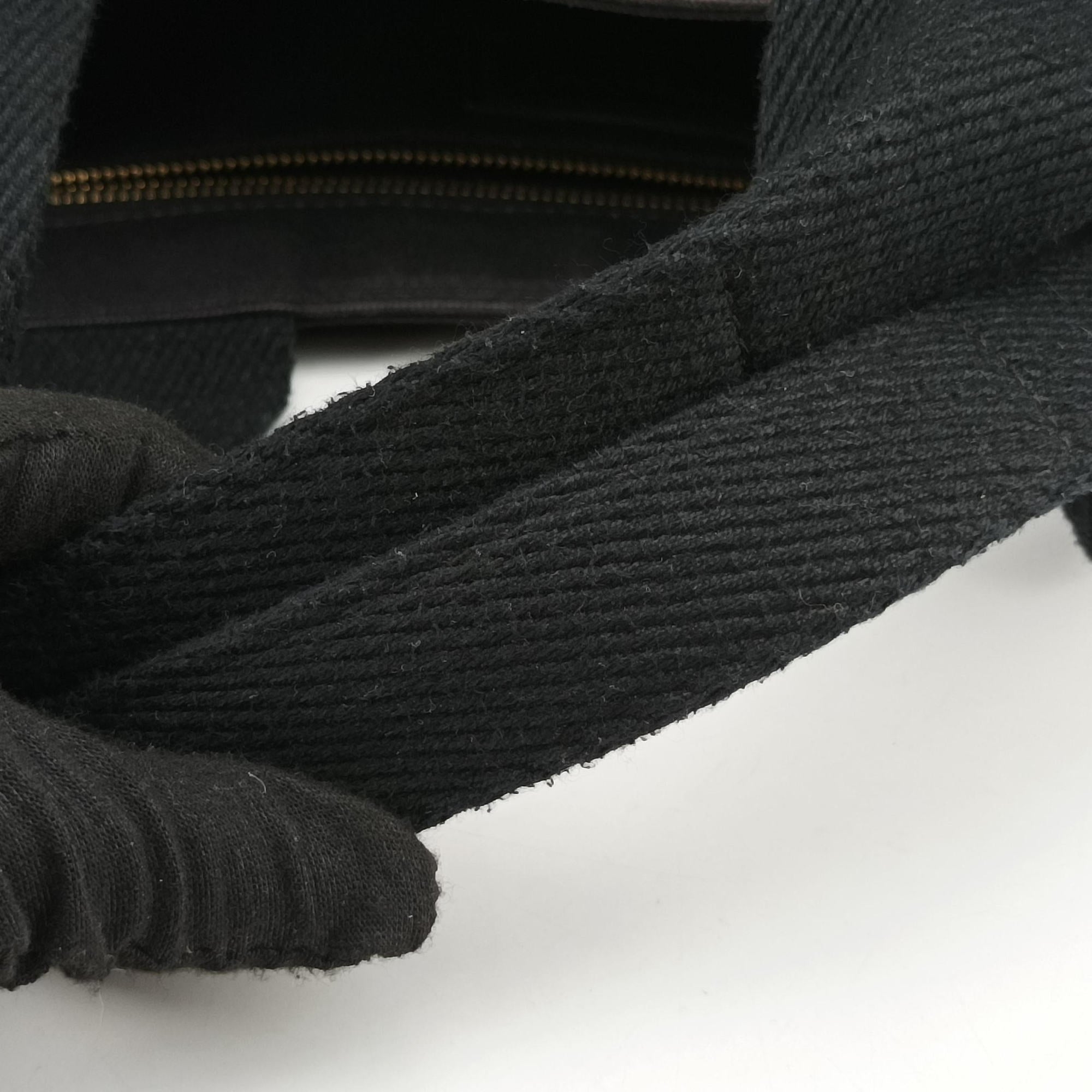 Pre-owned Fendi Fendace La Medusa Black×yellow canvas 8BH395 handbag | stylenewstar