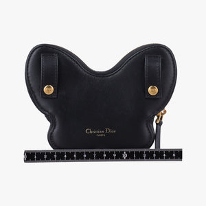 Pre-owned Christian Dior 30 Montaigne Removable Black Lambskin  bum bag/waist bag | stylenewstar