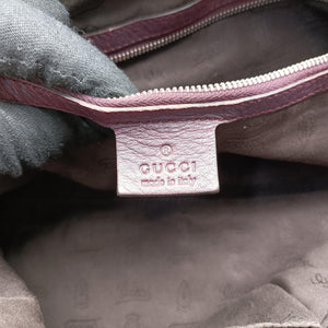 Secondhand Gucci Medium Bamboo Burgundy Leather 232959 handbag | stylenewstar