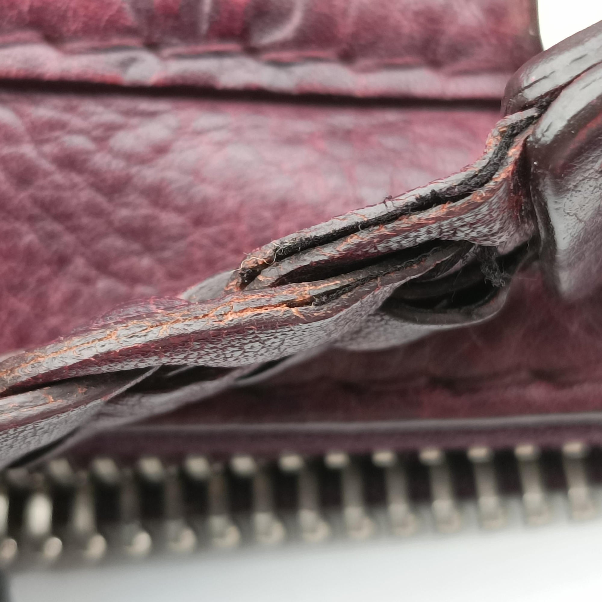 Secondhand Gucci Medium Bamboo Burgundy Leather 232959 handbag | stylenewstar