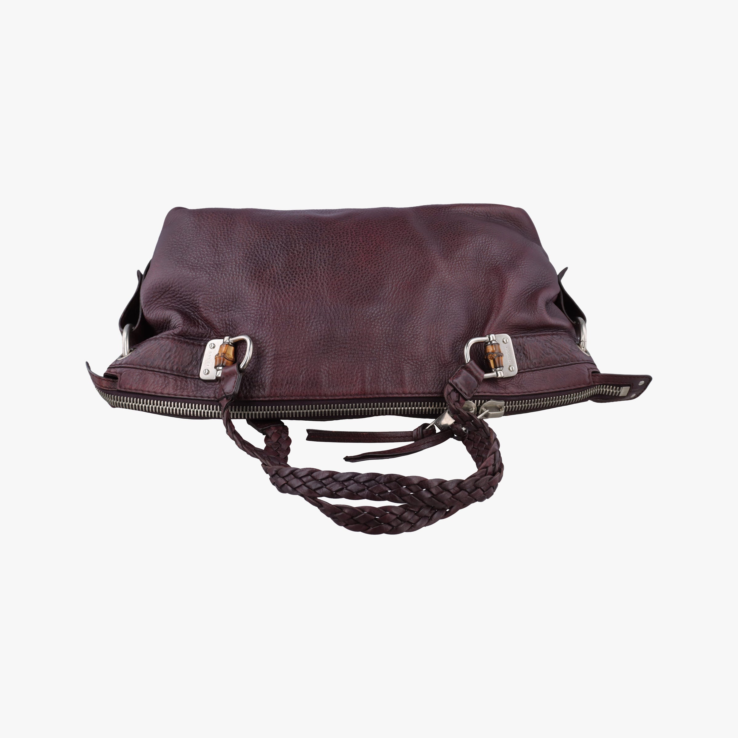 Secondhand Gucci Medium Bamboo Burgundy Leather 232959 handbag | stylenewstar
