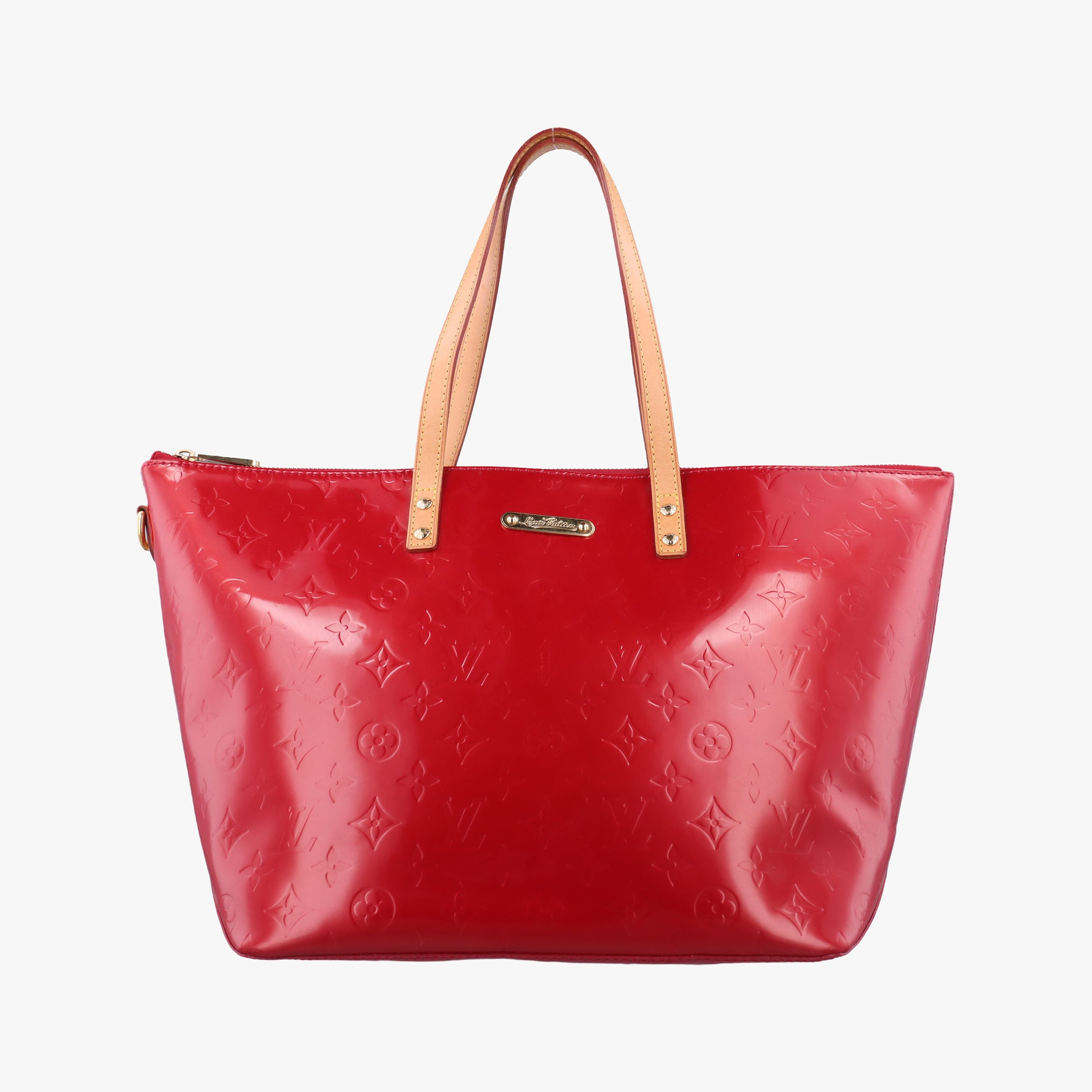 Pre-owned Louis Vuitton Bellevue GM Pomme d'Amour Vernis M93587 handbag | stylenewstar