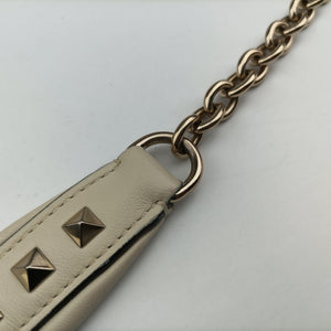 Pre-owned Valentino CANDYSTUD White Leather  shoulderbag | stylenewstar