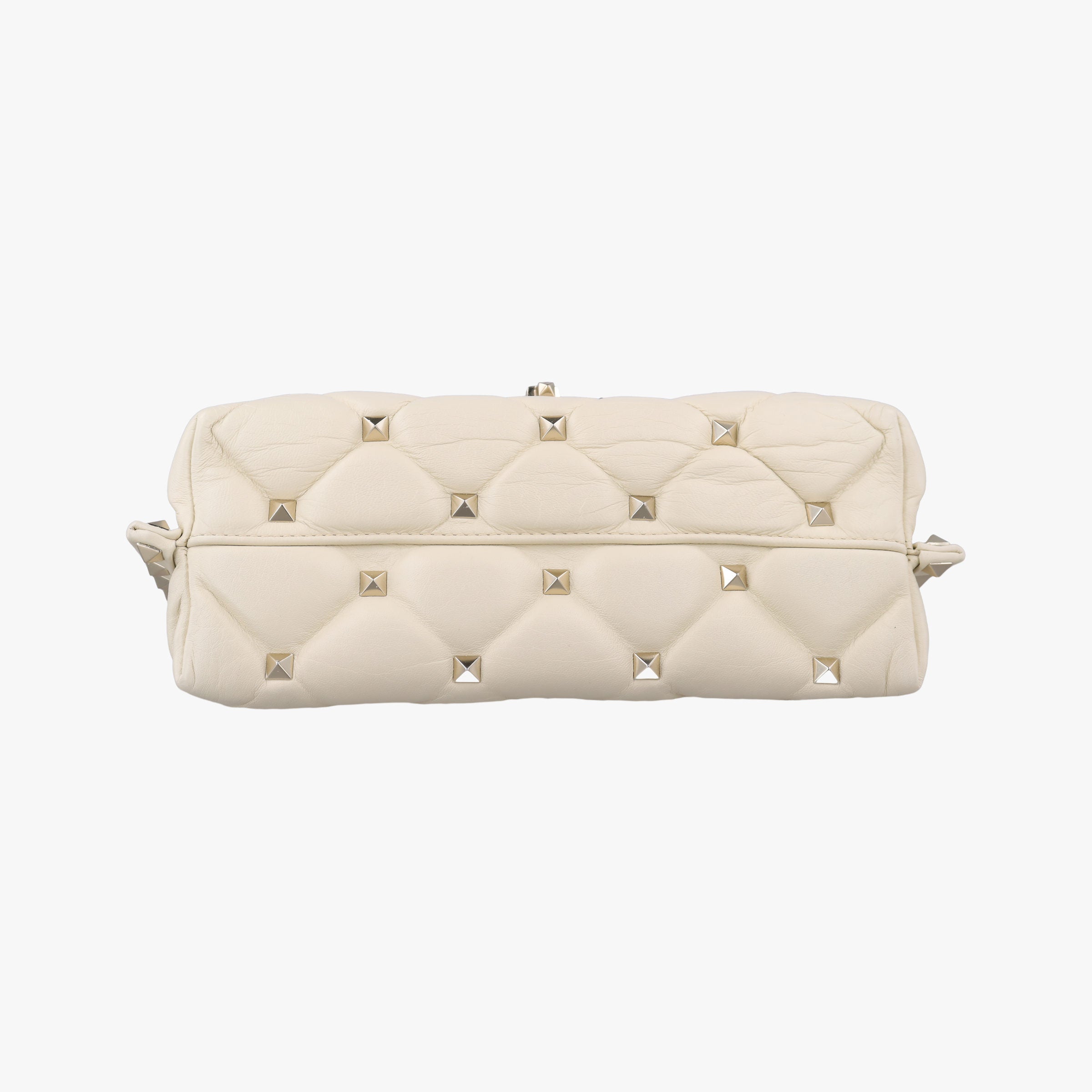 Pre-owned Valentino CANDYSTUD White Leather  shoulderbag | stylenewstar