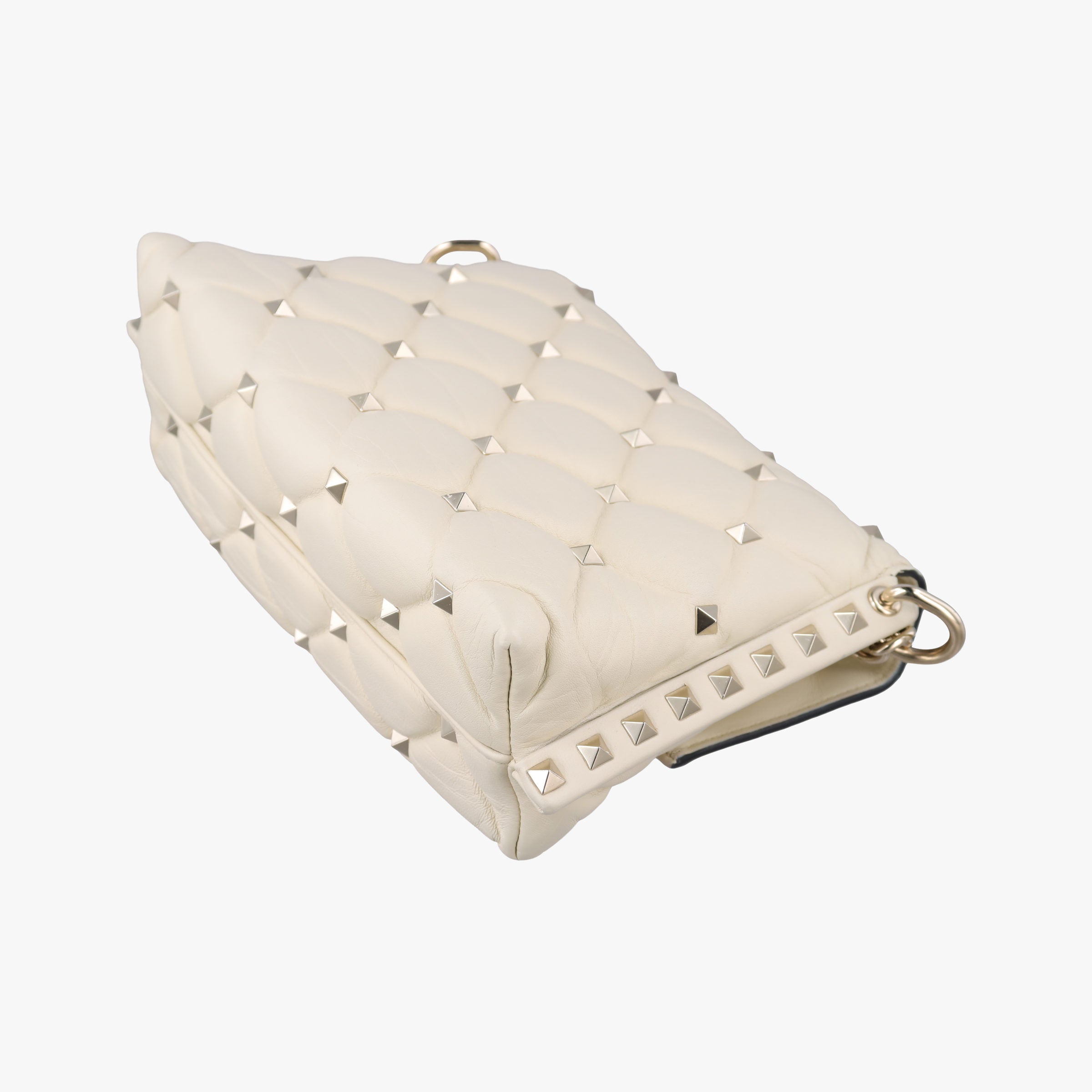 Pre-owned Valentino CANDYSTUD White Leather  shoulderbag | stylenewstar
