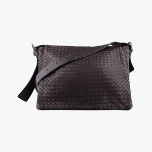 Pre-owned Bottega Veneta Intrecciato Brown lambskin  shoulderbag | stylenewstar