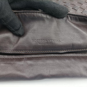 Pre-owned Bottega Veneta Intrecciato Brown lambskin  shoulderbag | stylenewstar