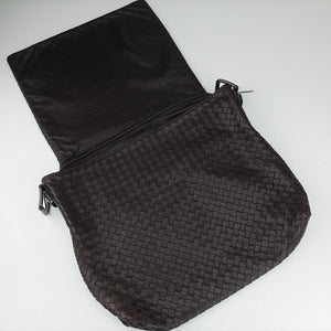 Pre-owned Bottega Veneta Intrecciato Brown lambskin  shoulderbag | stylenewstar