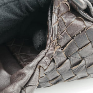 Pre-owned Bottega Veneta Intrecciato Brown lambskin  shoulderbag | stylenewstar