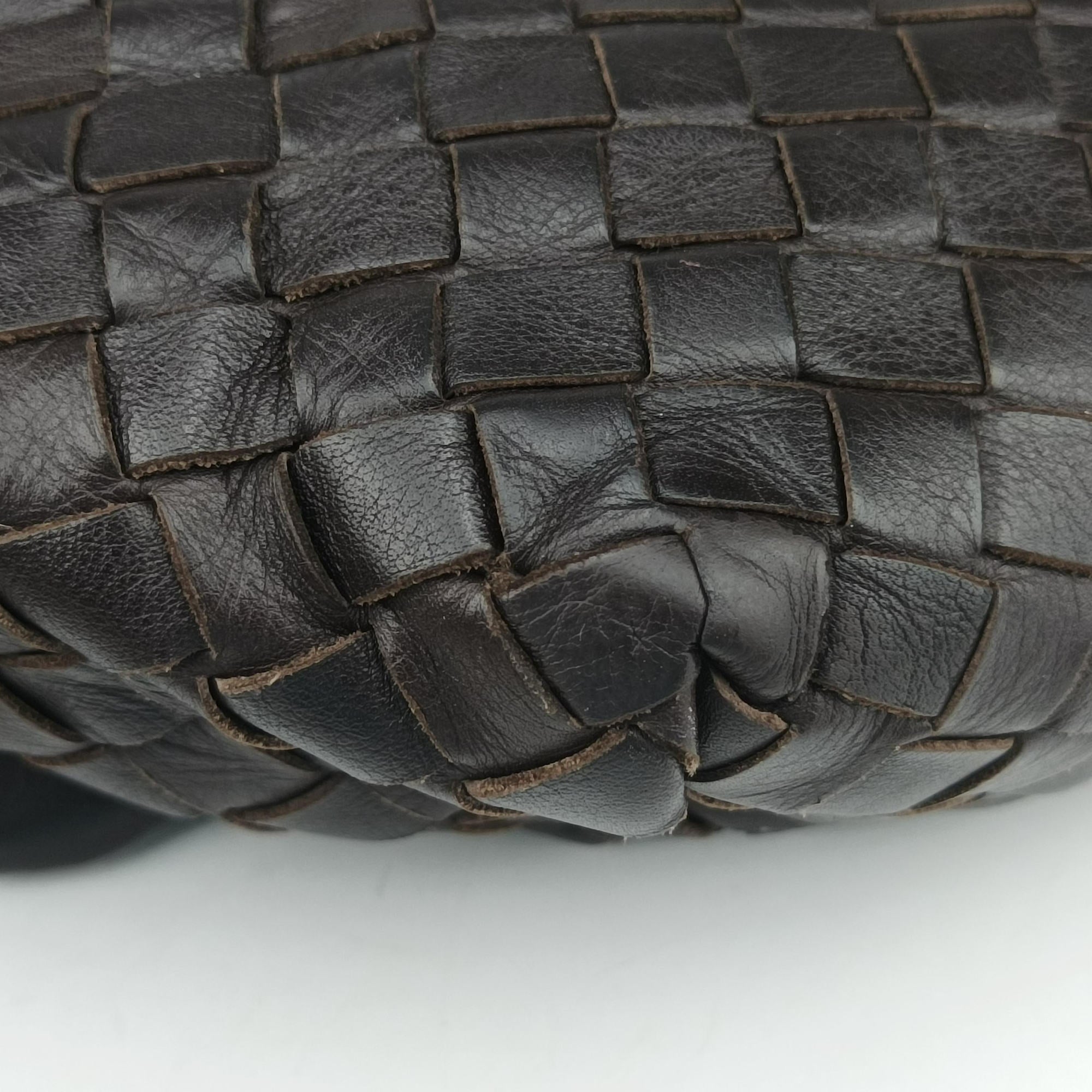 Pre-owned Bottega Veneta Intrecciato Brown lambskin  shoulderbag | stylenewstar