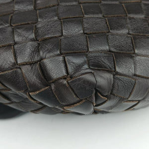 Pre-owned Bottega Veneta Intrecciato Brown lambskin  shoulderbag | stylenewstar