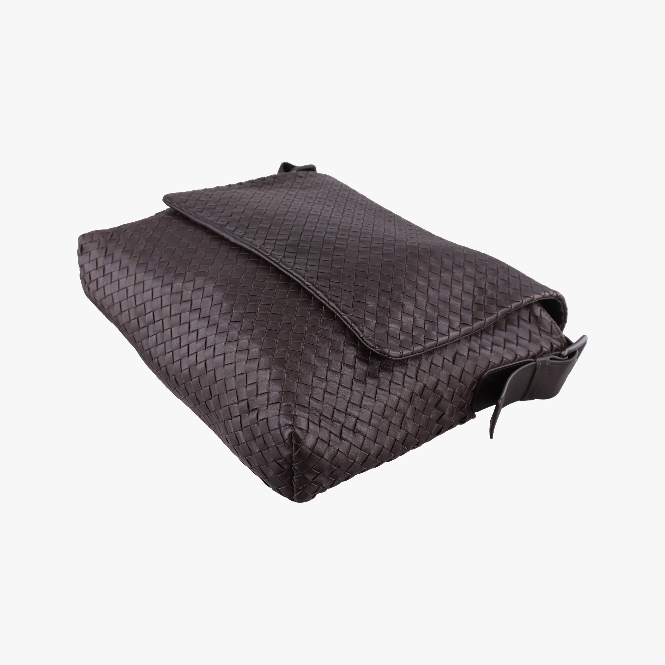 Pre-owned Bottega Veneta Intrecciato Brown lambskin  shoulderbag | stylenewstar