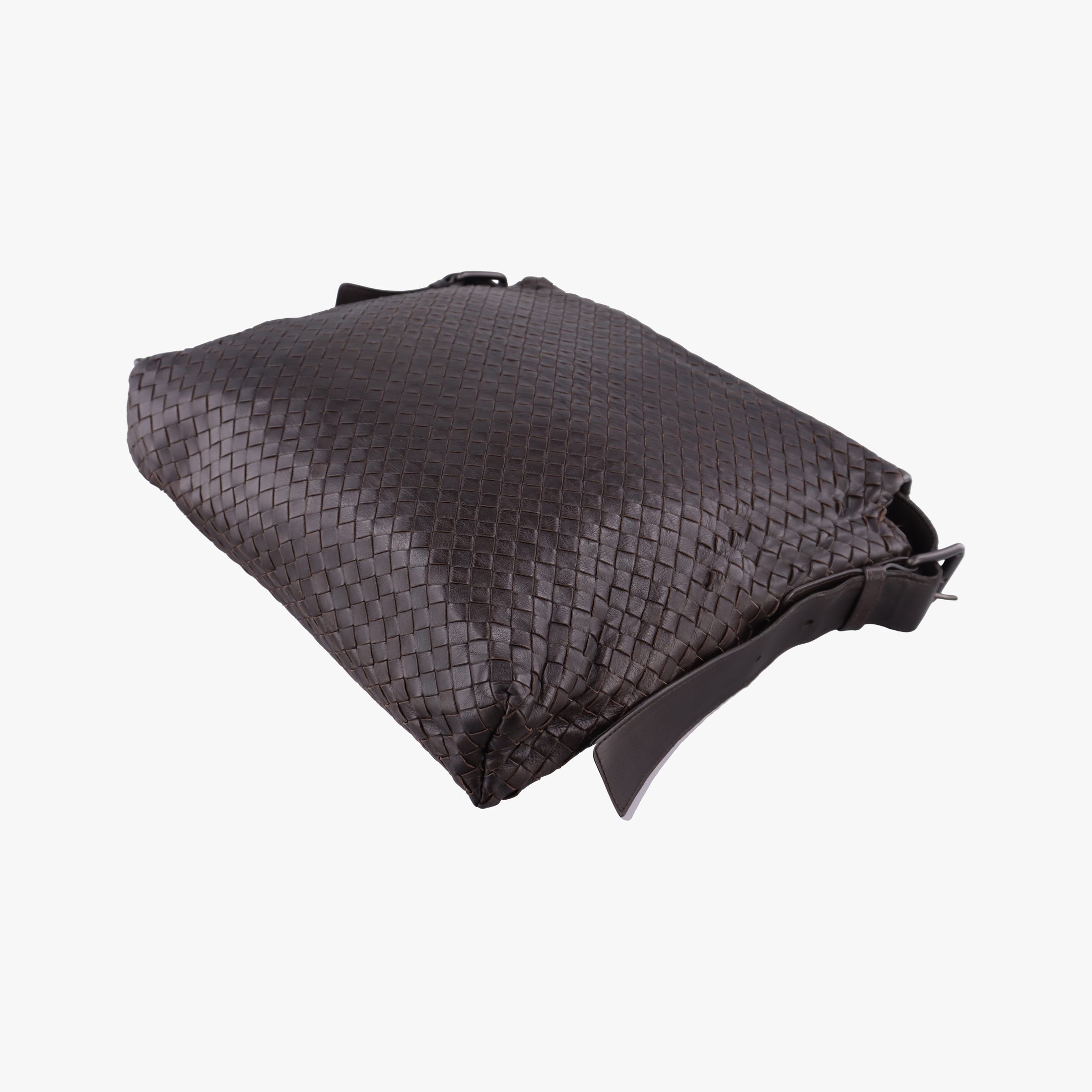 Pre-owned Bottega Veneta Intrecciato Brown lambskin  shoulderbag | stylenewstar