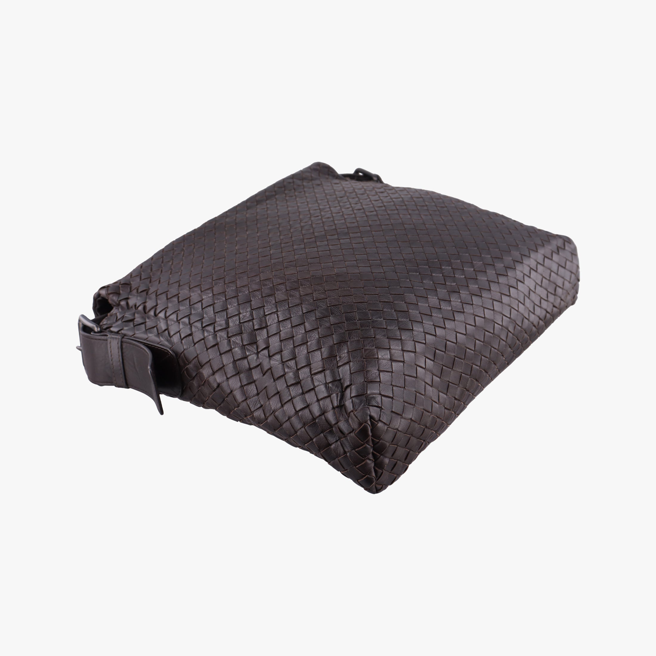Pre-owned Bottega Veneta Intrecciato Brown lambskin  shoulderbag | stylenewstar