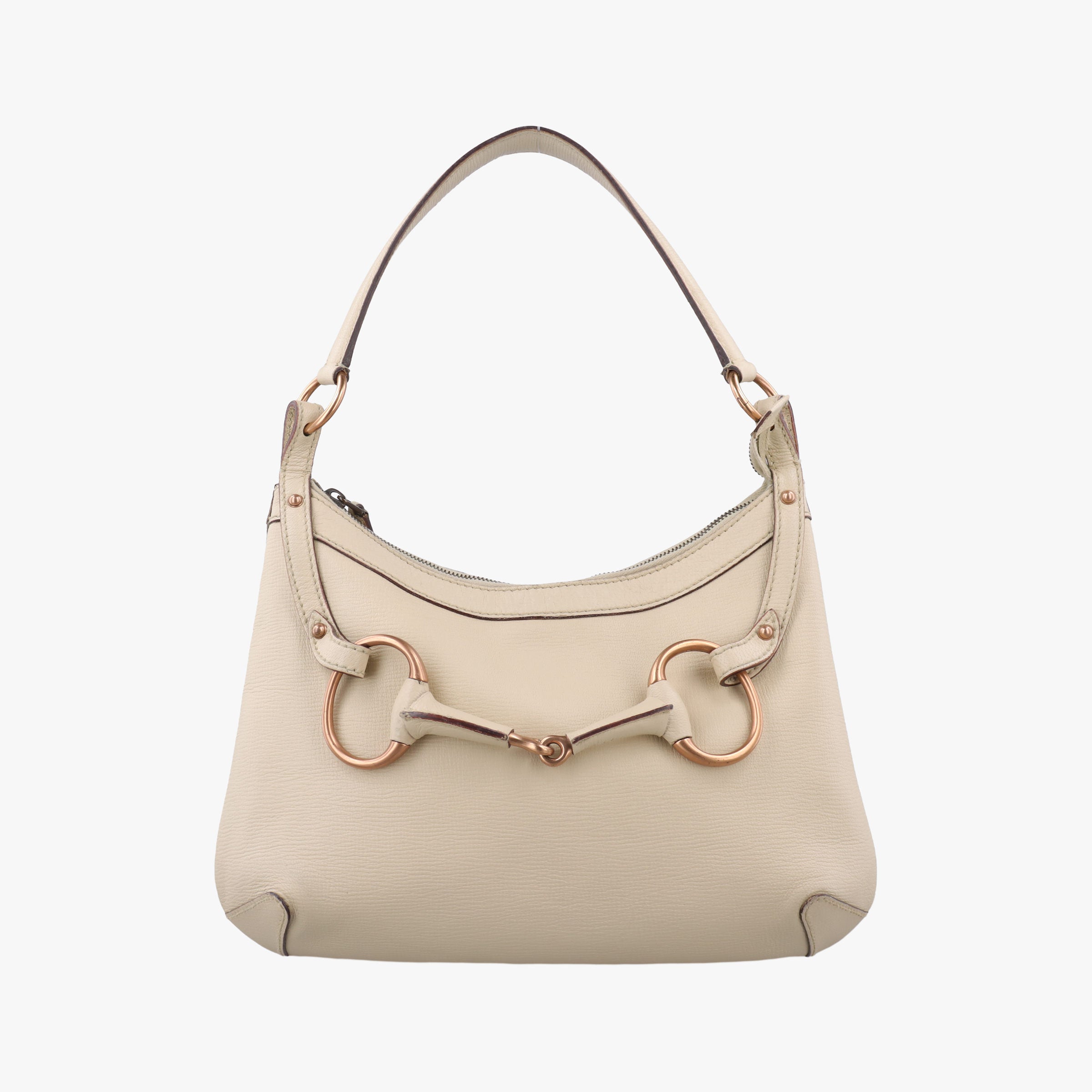 Secondhand Gucci Horsebit Hobo Beige Leather 114890 handbag | stylenewstar