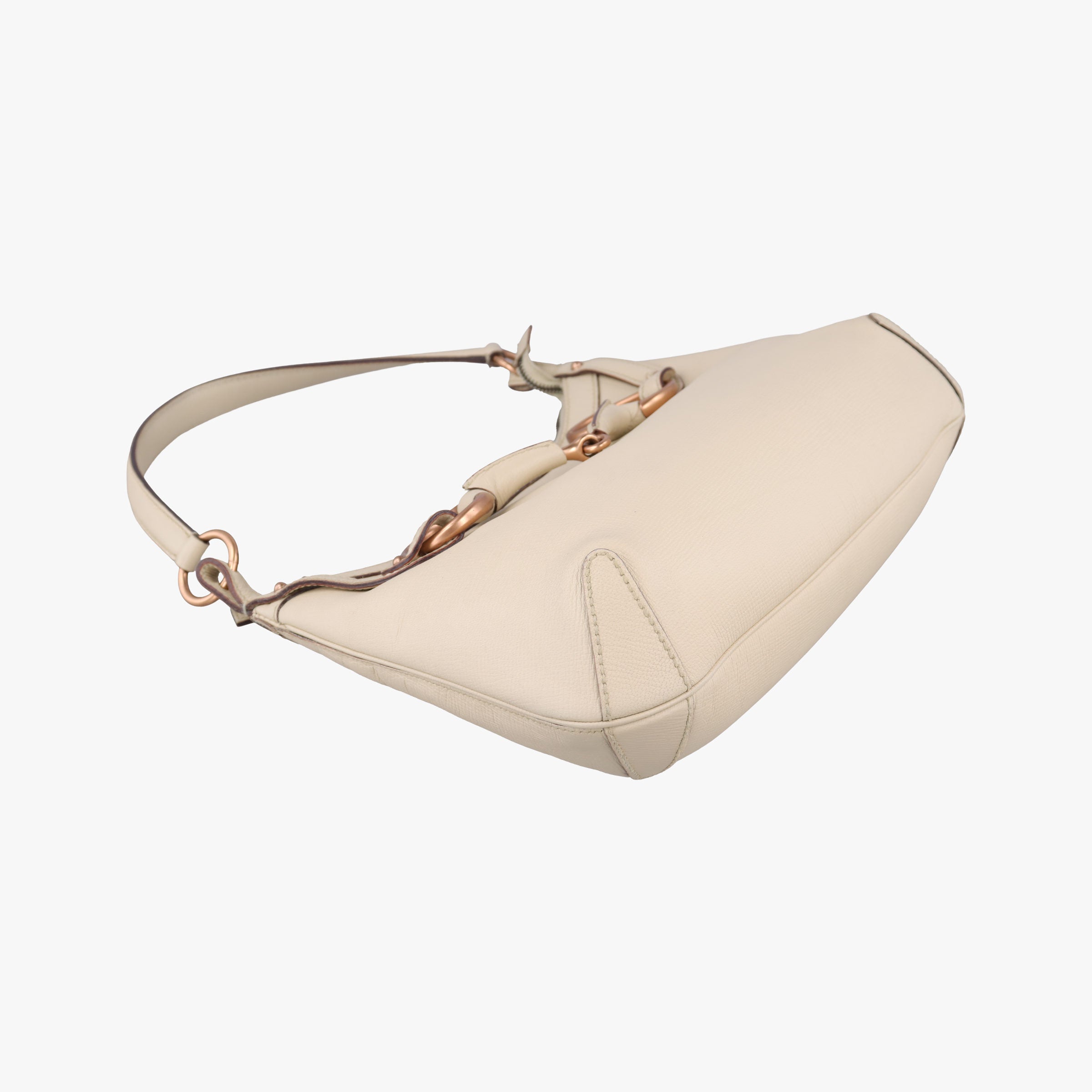 Secondhand Gucci Horsebit Hobo Beige Leather 114890 handbag | stylenewstar