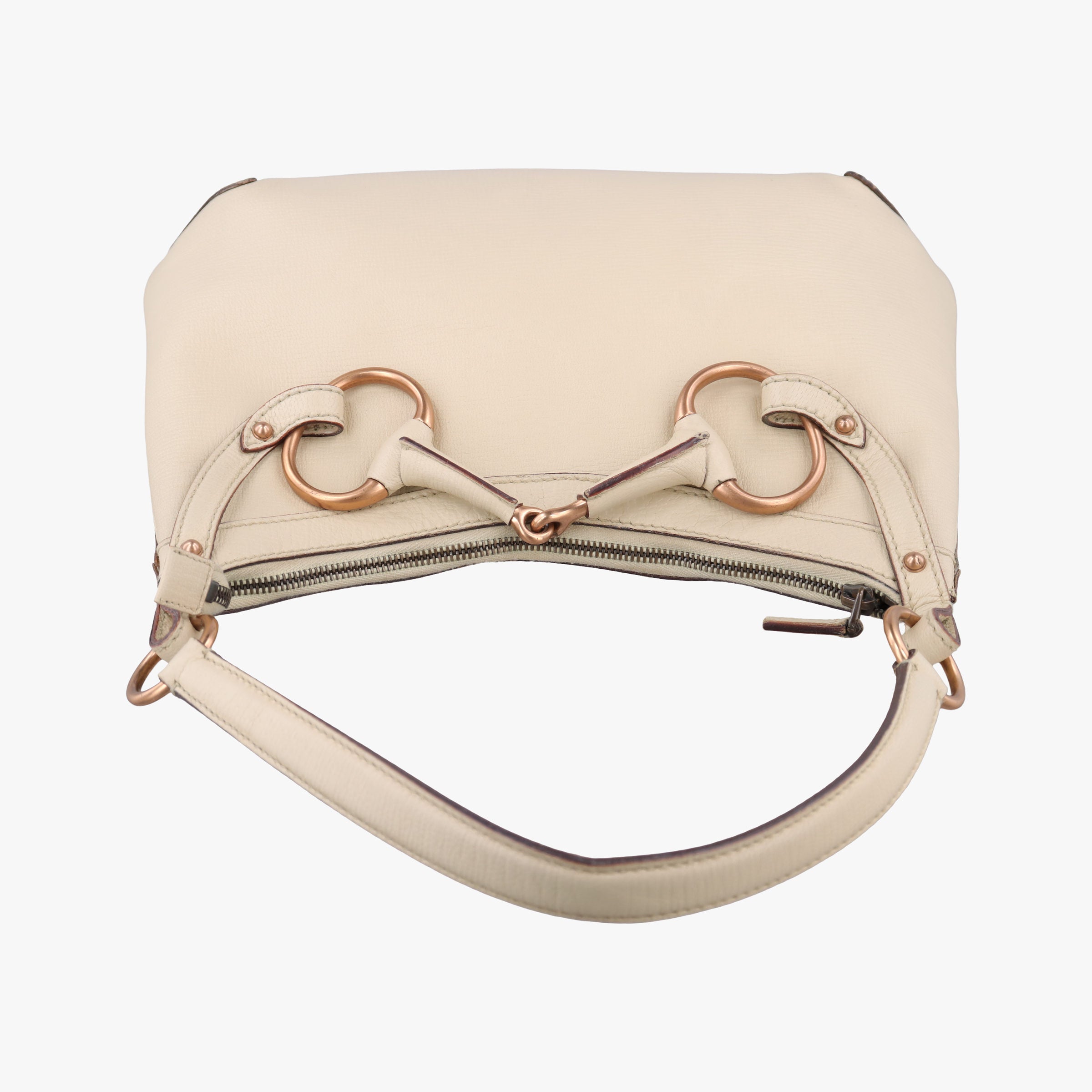 Secondhand Gucci Horsebit Hobo Beige Leather 114890 handbag | stylenewstar