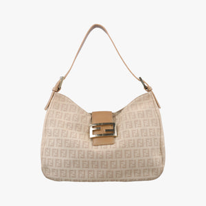 Secondhand Fendi Zucchino Beige canvas 8BR036 handbag | stylenewstar