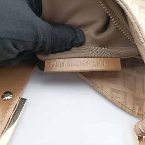 Secondhand Fendi Zucchino Beige canvas 8BR036 handbag | stylenewstar