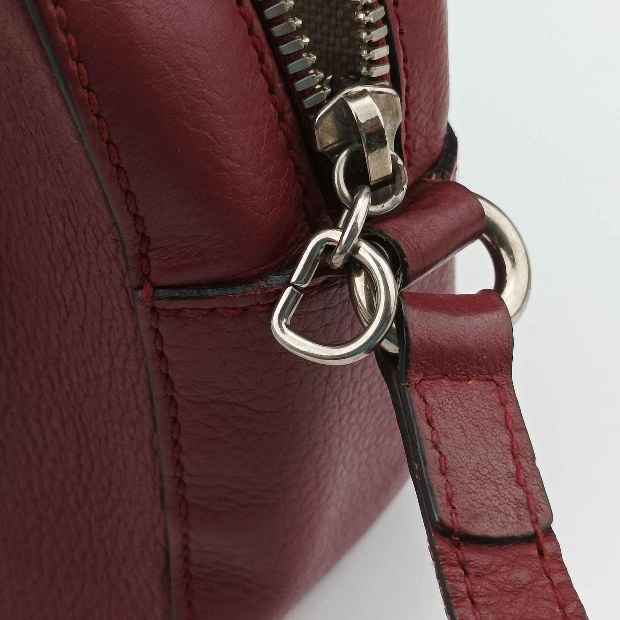 Pre-owned Gucci Soho Burgundy Leather 308364 shoulderbag | stylenewstar