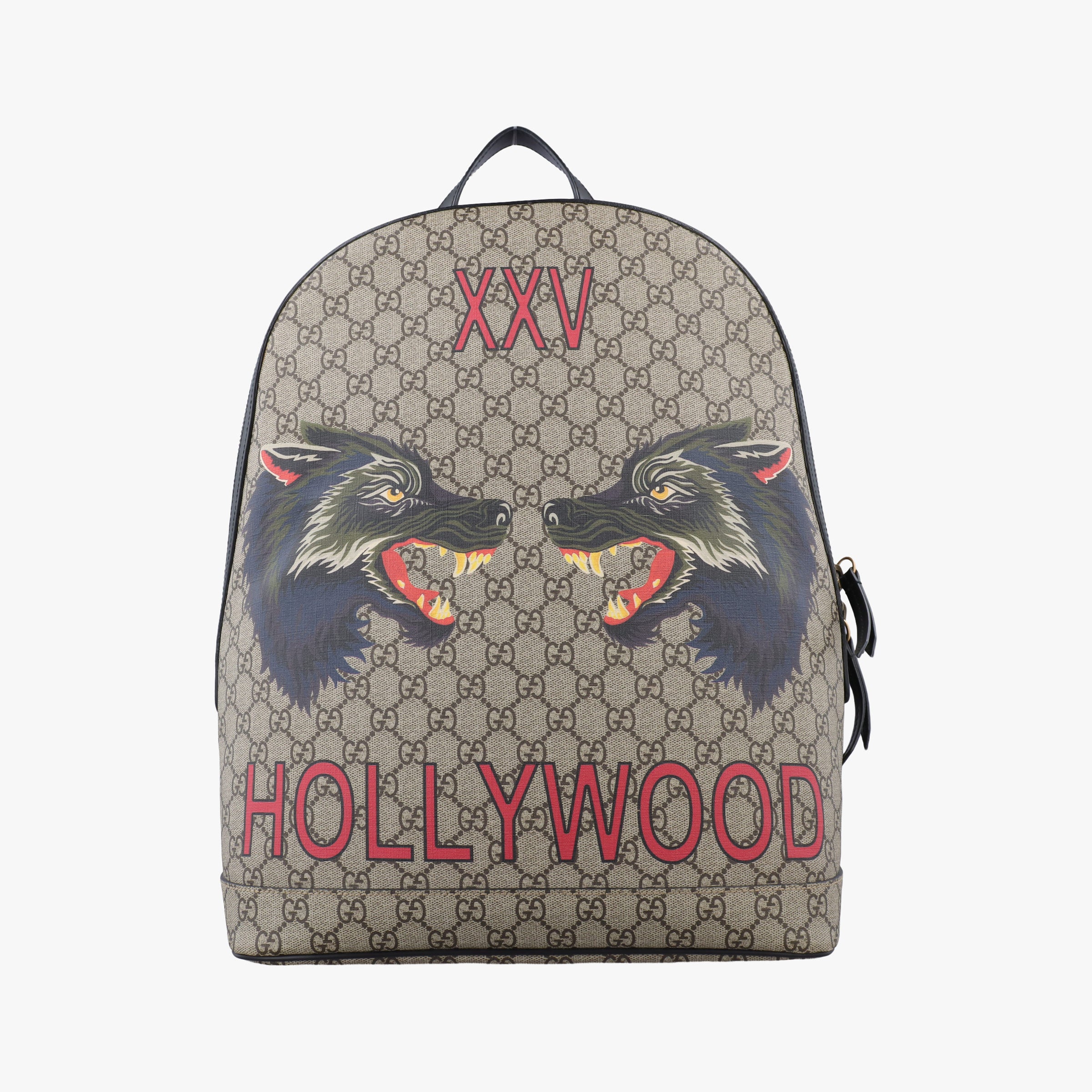 Pre-owned Gucci Kingsnake Print Brown PVC coated canvas×leather 419584 backpack/rucksack | stylenewstar